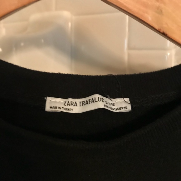 Zara black sweater dress with lace trim, XS - Picture 3 of 5